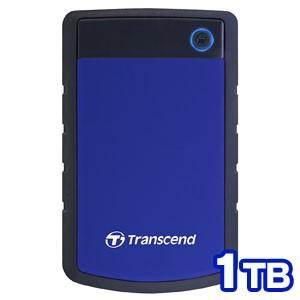 トランセンド TS1TSJ25H3B 外付け ポータブルHDD 耐衝撃 1TB USB3.1 Gen1 ネイビーブルー ハードディスク｜akibaoo