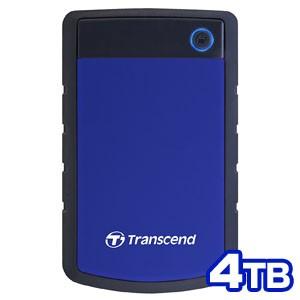 トランセンド TS4TSJ25H3B 外付け ポータブルHDD 4TB 耐衝撃 USB3.1 Gen 1 ネイビーブルー ハードディスク｜akibaoo