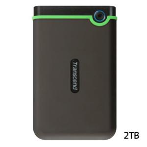 トランセンド TS2TSJ25M3S 外付け ポータブルHDD 2TB 耐衝撃 USB3.1 Gen1 ハードディスク