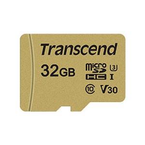 【メール便選択可】トランセンド マイクロSDHC 32GB TS32GUSD500S Class10 UHS-I U3 Micro MLC microSD