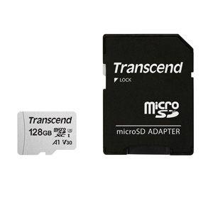 【メール便選択可】トランセンド TS128GUSD300S-A マイクロSD microSDXCカード 128GB UHS-I U3 A1 Transcend