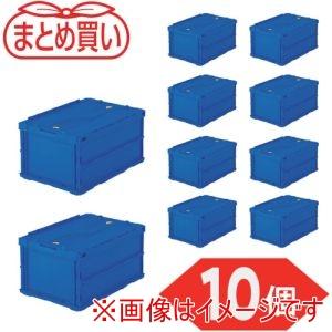 トラスコ TR-C40B-DB-10P まとめ買い オリコン 薄型折りたたみコンテナ 40L ロックフタ付 ダークブルー 10個 メーカー直送 代引不可 北海道沖縄離島不可