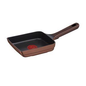 ティファール IH チタン エクセレンス エッグパン 玉子焼き器 14×18cm モカ G61518 T-fal
