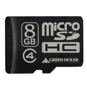 【メール便選択可】グリーンハウス GH-SDMRHC8G4 microSDHCカード アダプタ付属 8GB クラス4｜akibaoo