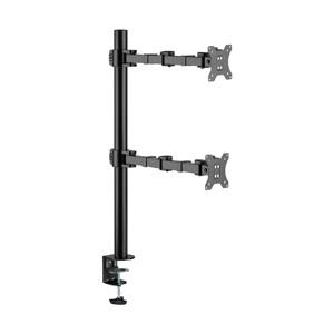 グリーンハウス GH-AMEL2V-BK 液晶ディスプレイアーム 2アーム盾並び クランプ式