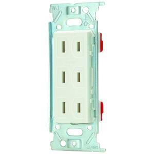 神保電器 JEC-BN-555 PW Jワイド トリプルコンセント ピュアホワイト