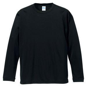 ユナイテッドアスレ 4.7oz ドライシルキータッチ 長袖 Tシャツ ブラック S 2 508901...