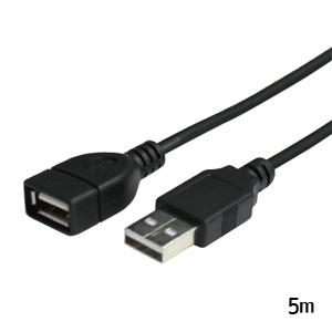 USB2.0 延長ケーブルブラック 5m｜akibaoo