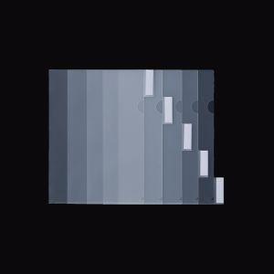 山口工業 YG-05 インデックス付クリアホルダー 5山 5枚組