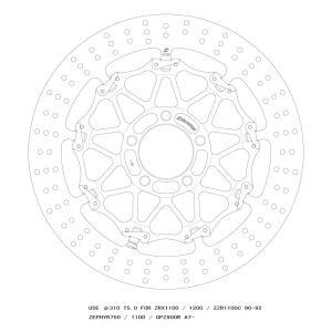 ゲイルスピード GSBDF0017R クロスロックディスクローターFφ310 R T=5.0 F)Z...