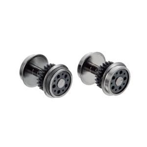 【メール便選択可】TOMIX PW-051 φ7.6・ボックス輪心付・ギア付・黒 車輪