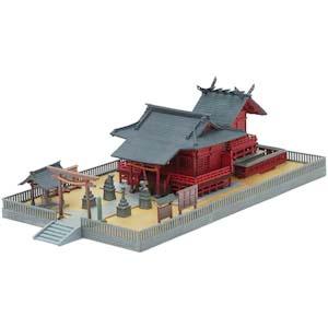 [超精巧]神社境内ストラクチャー＆鎮守の森セット（1/150サイズ完成品） さんけい 1/ 150 小さな神社 なつかしのジオラマシリーズ(MP03-38)組立