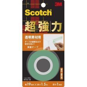 スリーエム 3M KTD-19 スコッチ 超強力両面テープ 透明素材用 19mm×1.5m｜akibaoo