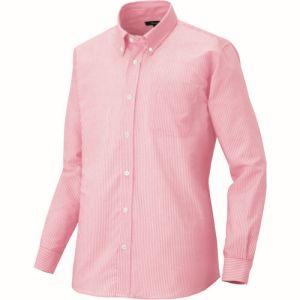 アイトス 7870-160-L メンズ長袖オックスボタンダウンシャツ ピンクストライプ Lサイズ