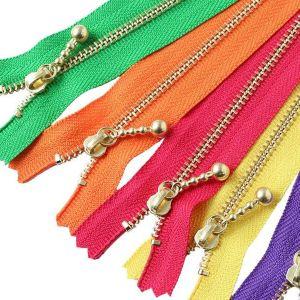 日本紐釦貿易 Y.K.K 玉付 ファスナー ゴールド 16cm マゼンタ 3G16-817