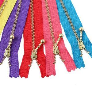 日本紐釦貿易 Y.K.K 玉付 ファスナー ゴールド 25cm チェリーピンク 3G25-517