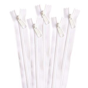 NBK コイルファスナー 34cm 同色5本入り col.501 白 5CN34-501 日本紐釦貿易