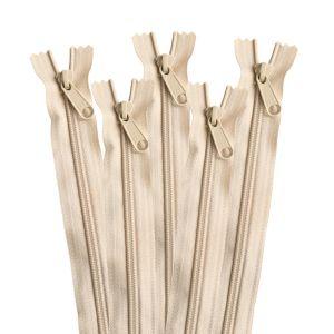 【メール便選択可】NBK コイルファスナー 34cm 同色5本入り col.572 ベージュ 5CN34-572 日本紐釦貿易