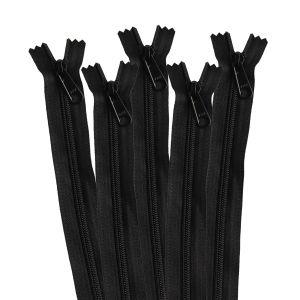 【メール便選択可】NBK コイルファスナー 34cm 同色5本入り col.580 黒 5CN34-580 日本紐釦貿易