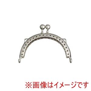 【メール便選択可】日本紐釦 カン付 穴あき 口金 縫い付 けタイプ 外径約W6×H4cm ニッケル H18-S