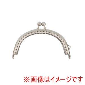 【メール便選択可】日本紐釦 カン付 穴あき 口金 縫い付 けタイプ 外径約W7.8×H4.6cm ニッケル H26-S