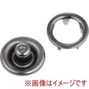 日本紐釦貿易 リングスナップボタン 12mm ブラックニッケル 100組 打ち具なし F12-82-...