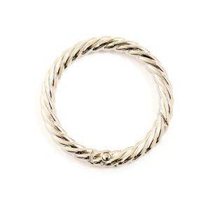 NBK 丸型 縄目 カラビナ 41mm 4個入 シルバー S27-304-41S 日本紐釦貿易