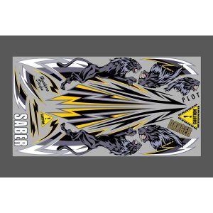 プロト PDK202BY-L デカール SABER B＆Y L 汎用 BLK＆YEL Lサイズ