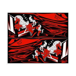 プロト PDK354UCA-BR デカールキットユニコーンAブラック＆レッド YZF-R3/R25 ...