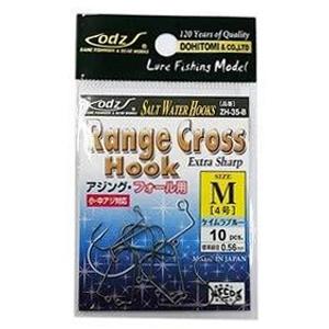 【メール便選択可】土肥富 レンジクロスフック ケイムラブルー M 4号 ZH-35