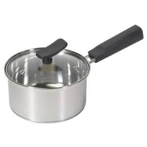 フランス製 フタ付き 片手鍋2個セット チーノ ステンレス3層底ガラス蓋付片手鍋 14cm HB-6570 ( 1個 ) : 爽快