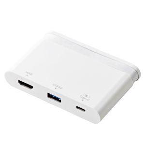 【メール便選択可】エレコム ELECOM USB Type-C接続モバイルドッキングステーション ホワイト DST-C06WH｜akibaoo