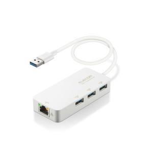エレコム EDC-GUA3H2-W 有線LANアダプタ Giga対応 USB3.0 Type-A U...