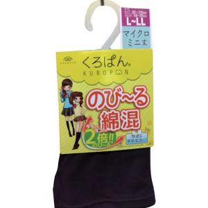 オカモト 462-050-62-90 (4550310774161) 黒ぱん綿混スパッツマイクロミニ丈 M-L:ブラックの商品画像