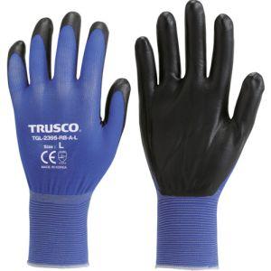 TRUSCO 極薄ニトリル背抜き手袋 ロイヤルブルー M