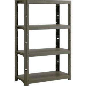 トラスコ TPT5344CMOD プラ棚 高さ1371-4段タイプ コーナーキャップ4個付 つや消し...