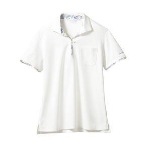 住商モンブラン LW203-13 ニットシャツ レディス オフホワイト アメリ ブルー Lサイズの商品画像