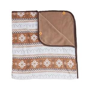 電気を使わない 巻きスカート型ひざ掛け ノルディック柄 8093811