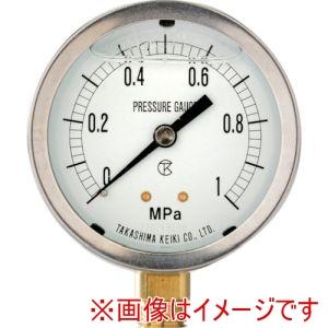 高島計器 1312210 グリセリン入圧力計 A枠立型 φ60 圧力レンジ0.0〜10MPa R1/...