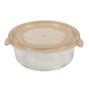 リバティーコーポレーション LD-223 レンジ対応 耐熱ガラス 保存容器 丸型 ブラウン 370ml LD-223 New Style