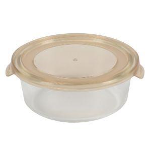 リバティーコーポレーション LD-224 レンジ対応 耐熱ガラス 保存容器 丸型 ブラウン 620ml LD-224 New Style