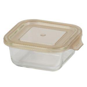 リバティーコーポレーション LD-225 レンジ対応 耐熱ガラス 保存容器 正方形 ブラウン 290ml LD-225 New Style