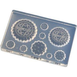 亀島商店 スイーツ レジンクラフト用 ソフトモールド ビスケット 丸 1個入 KAM-REJ-584