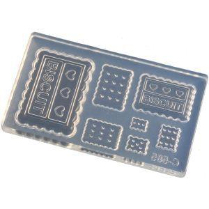 亀島商店 スイーツ レジンクラフト用 ソフトモールド ビスケット 角 1個入 KAM-REJ-585