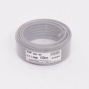 YAZAKI 600Vビニル絶縁 ビニルシースケーブルVVF2C×1.6mm 10m 黒 YAZAKI 600Vビニル絶縁 ビニルシースケーブルVVF2C×1.6mm 10m 黒