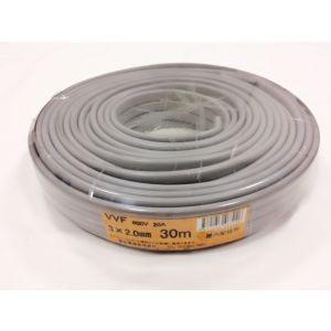 愛知電線 VVFケーブル 3芯 2.0mm 30m 灰色 VVF3×2.0M30 : 電材堂ヤフー