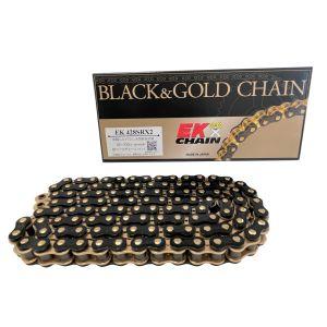 江沼チェーン 428SR-X2(BK/GP) チェーン 428SRX2 BLK&amp;GLD 130L M...