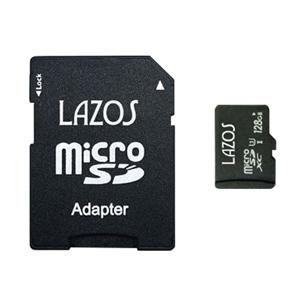 【メール便選択可】LAZOS L-B128MSD10-U3 microSDXC 128GB UHS-I U3 CLASS10｜akibaoo