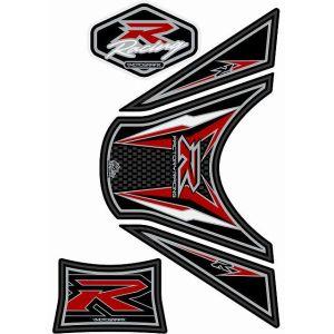 モトグラフィックス MT-TS025KR タンクパッド BLK/レッド GSX-R1000 12-