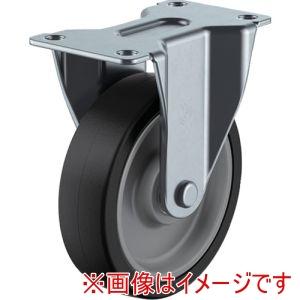 ユーエイキャスター SR-100NRB プレート式 固定 キャスター ゴム 車輪径100mm SILENTタイプ SR型 取付寸法82×40の商品画像